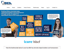 Tablet Screenshot of buildingethics.com.au